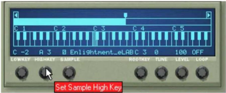 C 1 C 2 C 3 C 4 C 5 C -2 A 3 Enlightenment_eLABC 3 0 100 OFF LOWKEY HIGHKEY SAMPLE ROOTKEY TUNE LEVEL LOOP Set Sample High Key