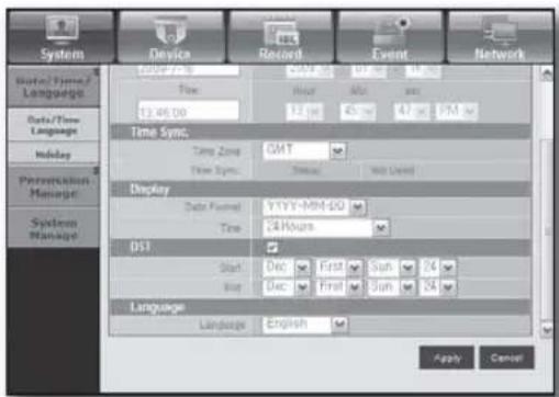 Hanwha SHR-6082 - Date/Time/Language - 3