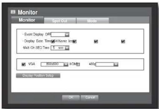 Hanwha SHR-6082 - Setting the Monitor - 1