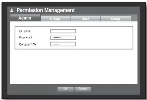 Hanwha SHR-6082 - Setting the Administrator - 2