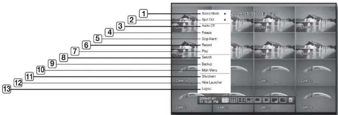 Hanwha SHR-6082 - Split Mode Menu - 1