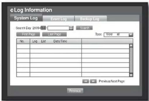 Hanwha SHR-6082 - System Log - 1