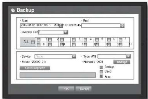 Hanwha SHR-6082 - Setting the Backup - 2