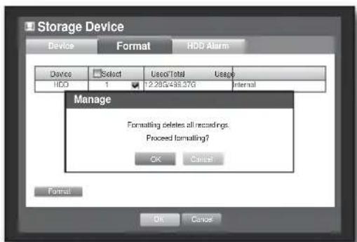 Hanwha SHR-6082 - Formatting - 2