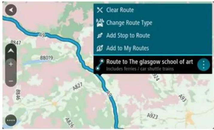 TOMTOM GO 610 - Een tussenstop aan een opgeslagen route toevoegen met behulp van de kaart - 1