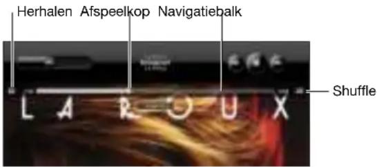 Herhalen Afspeelkop Navigatiebalk L A R O U X Shuffle