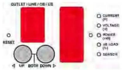 OUTLET LINE/OB/UB RESET UP BOTH DOWN CURRENT (V) VOLTAGE (V) POWER (W) AIR LOAD (W) SENSOR