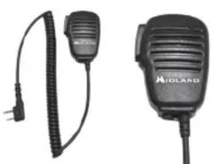 Two black audio devices with attached cables, one labeled 'AIDLAND' (no additional text or symbols visible)