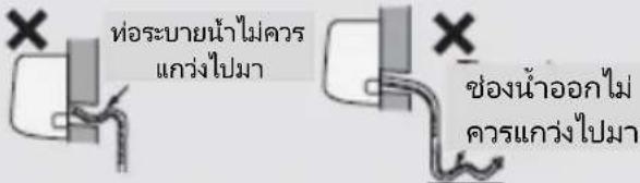 ทอระบายน้ําไม่ควร แก่งไปมา ช่องน้ําออกไม่ ควรแก่งไปมา
