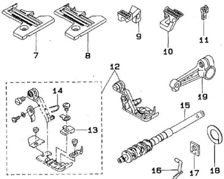 Technical diagram of mechanical assembly with numbered parts, likely a valve or connector assembly