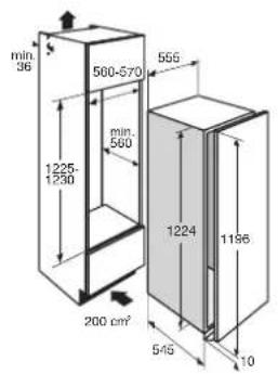 min. 36 500-570 555 1225- 1230 min. 560 1224 1196 200 cm² 546 10