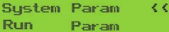 System Param << Run Param