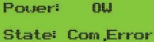 Power: 0W State: Com.Error