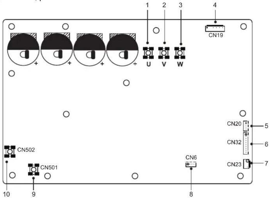 1 2 3 4 CN19 U V W CN502 CN501 10 9 8 CN6 CN20 5 CN32 6 CN23 7