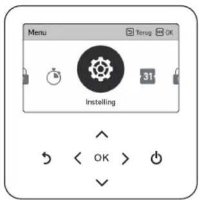Menu Terug OK 31 Instelling < OK >