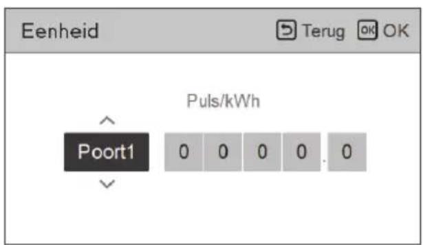 Eenheid Terug OK Puls/kWh Poort1 0 0 0 0 . 0
