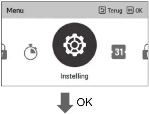 Menu Terug OK Instelling 31 OK