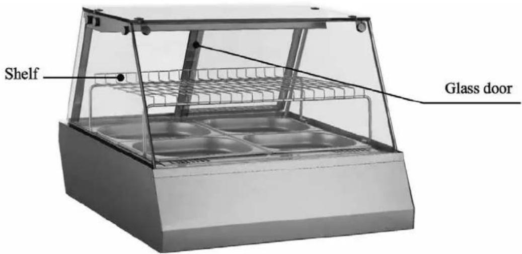 Shelf Glass door
