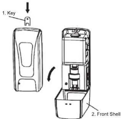 1. Key 2. Front Shell