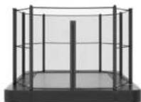 Akrobat Primus Flat 14x10ft - Placing the safety net poles and safety net\* - 2