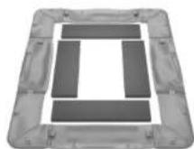 Akrobat Primus Flat 14x10ft - Inserting the foam into the frame pad - 2