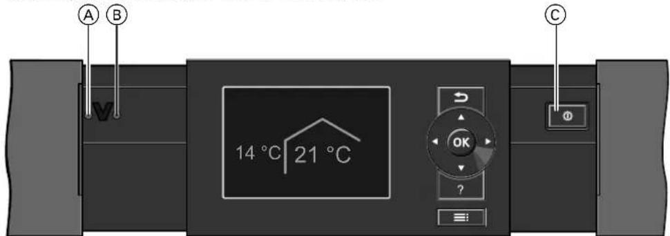 A B 14 °C 21 °C OK ?