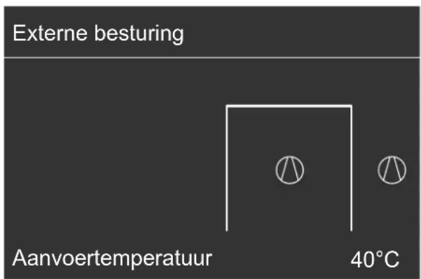 Externe besturing Aanvoertemperatuur 40°C