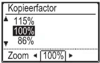 Kopieerfactor 115% 100% 86% Zoom 100%