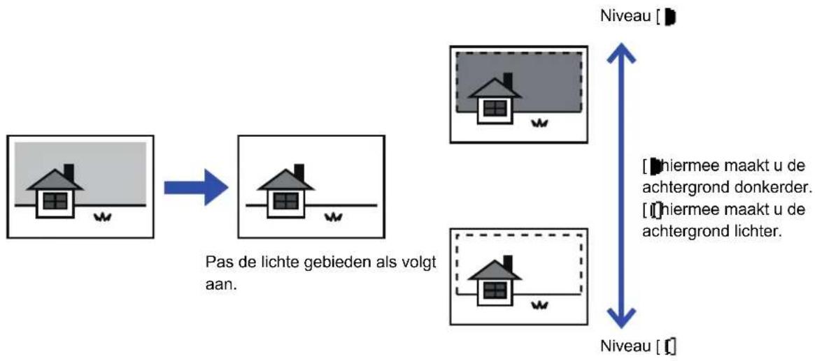 SHARP MX-B350W - DE ACHTERGROND AANPASSEN DOOR LICHTE GEBIEDEN IN HET ORIGINEEL DONKERDER OF LICHTER TE MAKEN (ONDERDRUK BG) - 1