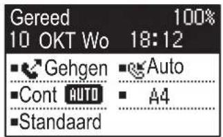 Gereed 100% 10 OKT Wo 18:12 ■ Gehgen ■ Auto ■ Cont AUTO ■ A4 ■ Standaard
