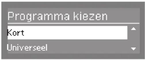 Programma kiezen Kort Universeel