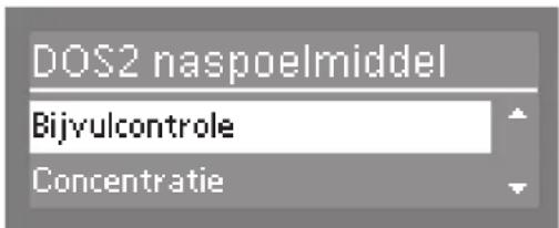 DOS2 naspoelmiddel Bijvulcontrole Concentratie