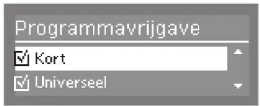 Programmavrijgave ✓ Kort ✓ Universeel