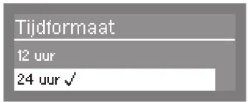 Tijdformaat 12 uur 24 uur ✓