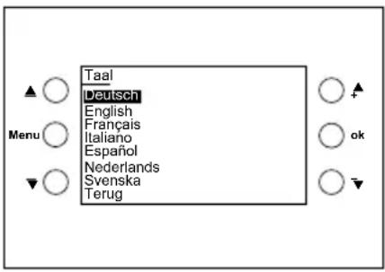 Taal Deutsch English Français Italiano Español Nederlands Svenska Terug