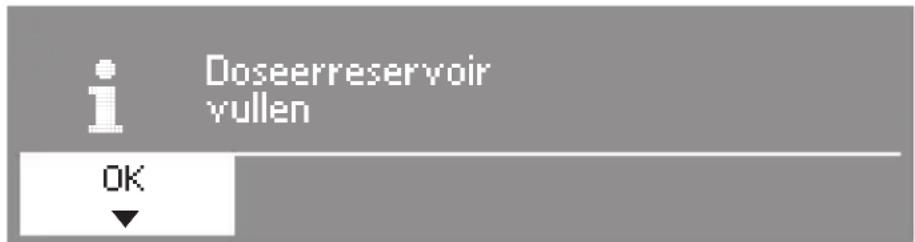 i Doseerreservoir vullen OK