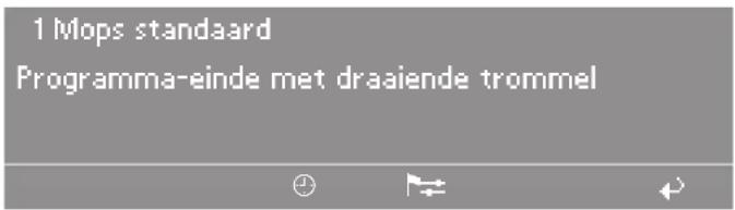 1 Mops standaard Programma-einde met draaiende trommel