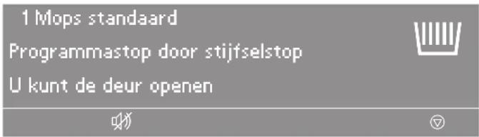 1 Mops standaard Programmastop door stijfselstop U kunt de deur openen