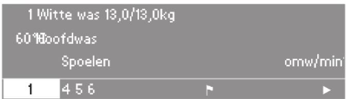 1 Witte was 13,0/13,0kg 60°Boofdwas Spoelen omw/min 1 4 5 6