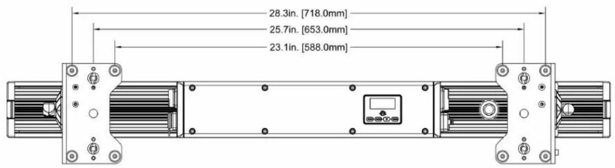 28.3in. [718.0mm] 25.7in. [653.0mm] 23.1in. [588.0mm]