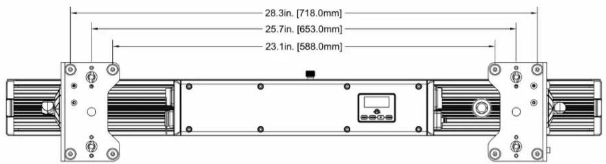 28.3in. [718.0mm] 25.7in. [653.0mm] 23.1in. [588.0mm]