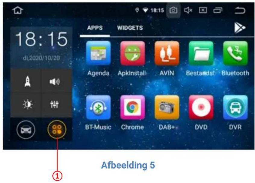 18:15 di:2020/10/20 APPS WIDGETS Agenda ApkInstall AVIN Bestandsi Bluetooth BT-Music Chrome DAB+ DVD DVR Afbeelding 5