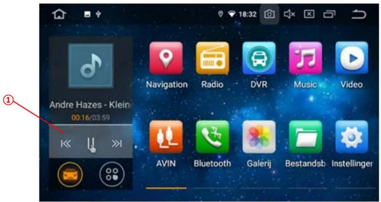 Andre Hazes - Klein 00:16/03:59 Navigation Radio DVR Music Video AVIN Bluetooth Galerij Bestandsb Instellinger