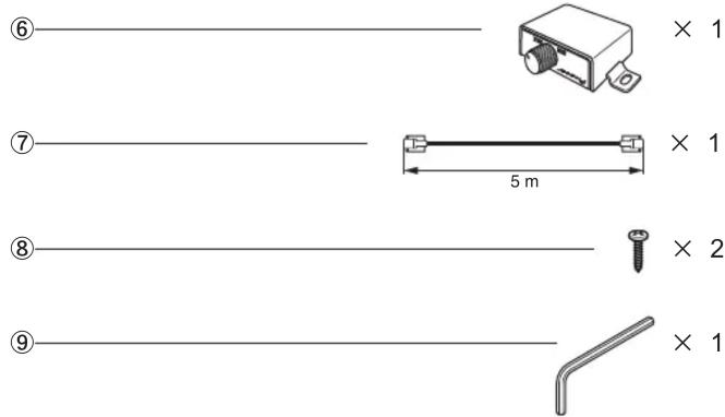 ⑥ ⑦ ⑧ ⑨ × 1 × 1 5 m × 2 × 1