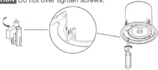 DO NOT OVER TIGHEN SCREWS.