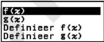 f(x) g(x) Definieer f(x) Definieer g(x)