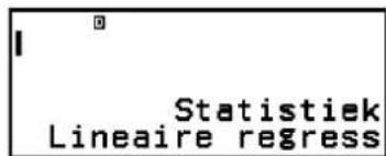 I Statistiek Lineaire regress