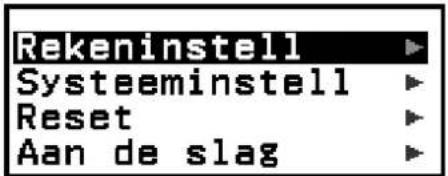 Rekeninstell Systeeminstell Reset Aan de slag
