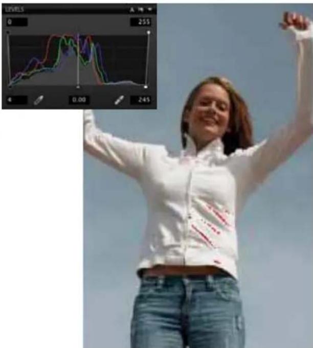 Street photo of a woman celebrating with raised arms, overlaid with a financial chart showing price fluctuations and volume data.