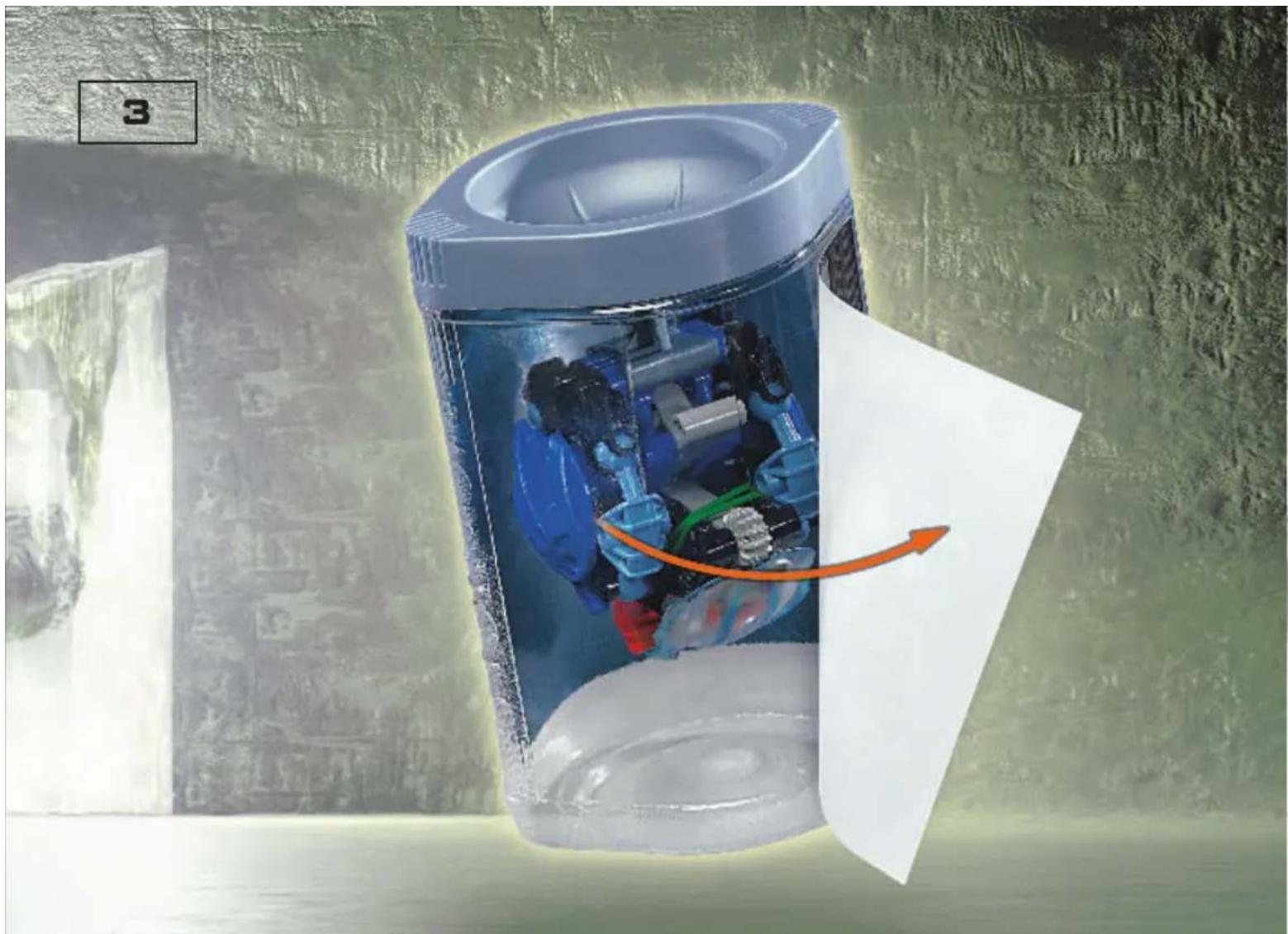 Cutaway view of a mechanical device showing internal components and fluid flow, with no visible text or symbols.